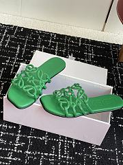 Loewe Petal Anagram Slide Soft Calfskin Green - 2