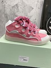 Lanvin Curb Sneaker White Pink - 4
