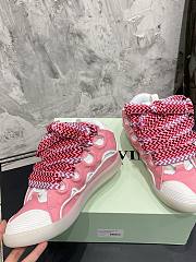Lanvin Curb Sneaker White Pink - 2
