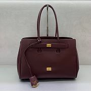 Balenciaga Bel Air Medium Carry All Bag Dark Burgundy 36.9x28.9x16cm - 4