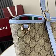 Gucci GG Emblem Medium Tote Bag Light Blue 38x25x15cm - 4
