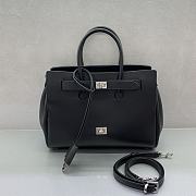 Balenciaga Bel Air Carry All Bag Small Black Silver 30cm - 3