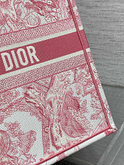 Dior Large Book Tote White Yarrow Pink 42x35x18.5cm - 3
