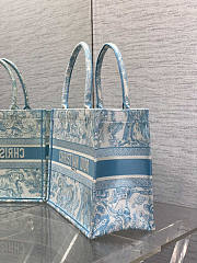 Dior Medium Book Tote White Celestial Blue 36.5x27.5x16.5cm - 5