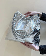 Chanel 22 Handbag Silver Metallic 35x37x7cm - 1