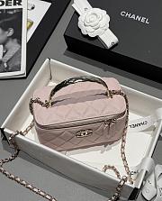 Chanel 25s Coco Crush Vanity Handle Caviar Pink 17x9.5x8cm - 5