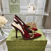Gucci Slingback With Marina Chain Red Patent 10cm - 4