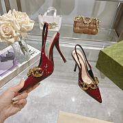 Gucci Slingback With Marina Chain Red Patent 10cm - 3