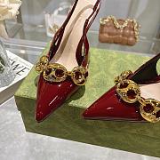 Gucci Slingback With Marina Chain Red Patent 10cm - 2