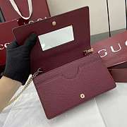 Gucci GG Marmont Wallet On Chain Beige Red 20x12.5x4cm - 3
