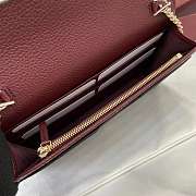 Gucci GG Marmont Wallet On Chain Beige Red 20x12.5x4cm - 2