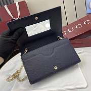 Gucci GG Marmont Wallet On Chain Beige Blue 20x12.5x4cm - 4