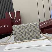 Gucci GG Marmont Wallet On Chain Beige Blue 20x12.5x4cm - 3