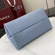 Gucci Softbit Medium Top Handle Bag Blue 27.5x21x16cm - 4