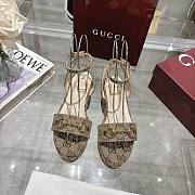 Gucci Women's Horsebit Flatform Sandal Beige 7.5cm - 4