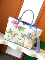 Goyard Goyardine Monogram Tote Blue 40x34cm - 4