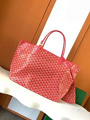Goyard Goyardine Monogram Tote Red 40x34cm - 4