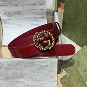 Gucci Belt Red 4cm - 3