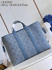 Louis Vuitton LV Monogram Wash Denim Weekend Tote 43x34x17.5cm - 5