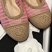 Chanel Flats Raffia Pink - 4
