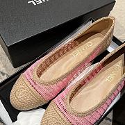 Chanel Flats Raffia Pink - 3