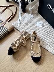 Chanel Coco Beach Mary Janes Beige - 3