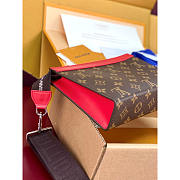 Louis Vuitton LV Pochette Voyage MM Monogram Red 18.5x11x6.5cm - 5