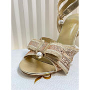 Dior Or Adiorable Heeled Sandal Laminated Lambskin 8cm - 4