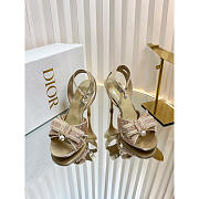Dior Or Adiorable Heeled Sandal Laminated Lambskin 8cm - 2