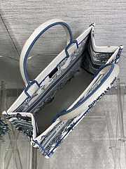 Dior Book Tote Dioriviera Medium White Blue Palms 36x27.5x16.5cm - 6