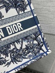 Dior Book Tote Dioriviera Medium White Blue Palms 36x27.5x16.5cm - 3