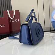 Gucci Blondie Mini Top Handle Bag Blue 21.5x11x8cm - 4