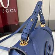 Gucci Blondie Mini Top Handle Bag Blue 21.5x11x8cm - 3