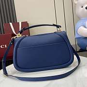 Gucci Blondie Medium Top Handle Bag Blue 32x17x10cm - 5