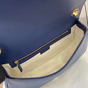 Gucci Blondie Medium Top Handle Bag Blue 32x17x10cm - 3