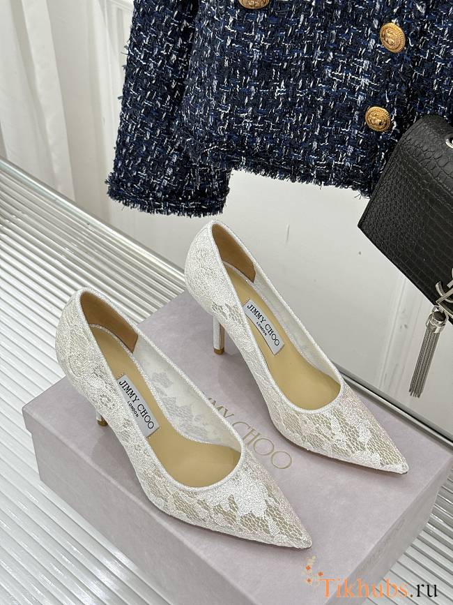 Jimmy Choo White Heel 8cm - 1