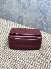 YSL Jamie 4.3 Small In Lambskin Red Wine 25x16x7cm - 4