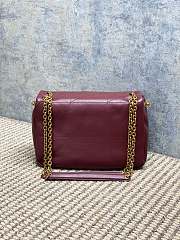 YSL Jamie 4.3 Small In Lambskin Red Wine 25x16x7cm - 3