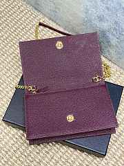 YSL Kate Bag Red Wine Calfskin 19x12.5x4cm - 6