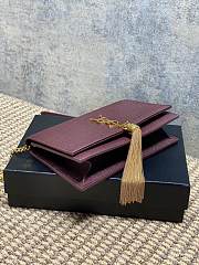 YSL Kate Bag Red Wine Calfskin 19x12.5x4cm - 3