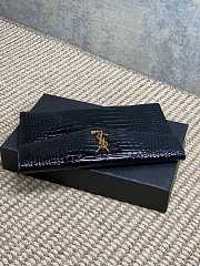YSL Uptown Pouch In Crocodile Black Gold 27x16x2cm - 4