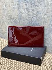 YSL Uptown Medium Leather Clutch Red Patent 27x16x2cm - 5