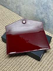 YSL Uptown Medium Leather Clutch Red Patent 27x16x2cm - 2