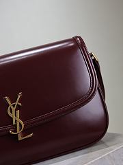 YSL Solferino Large Box Red Wine Bag Gold 29x18x4–9cm - 6