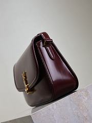 YSL Solferino Large Box Red Wine Bag Gold 29x18x4–9cm - 4