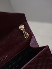 YSL Envelope Red Wine Gold 24x17x5cm - 6