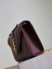 YSL Envelope Red Wine Gold 24x17x5cm - 5