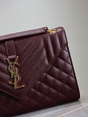 YSL Envelope Red Wine Gold 24x17x5cm - 3