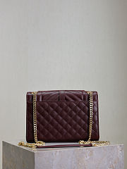 YSL Envelope Red Wine Gold 24x17x5cm - 2