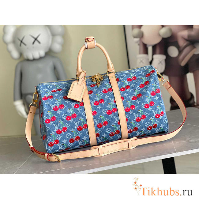 Louis Vuitton LV x TM Keepall 45 Cherry Denim 45x27x20cm - 1